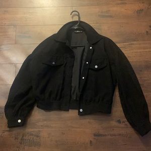 Black Corduroy Cropped Jacket